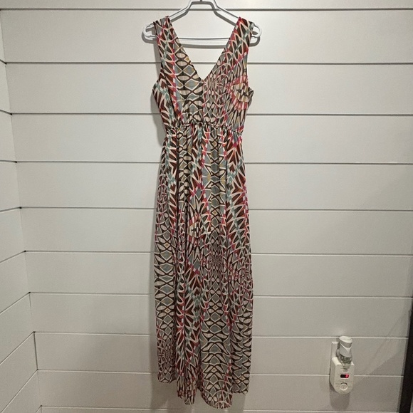 Romeo and Juliet Couture Geo Pattern hi-low dress side M - Picture 3 of 15